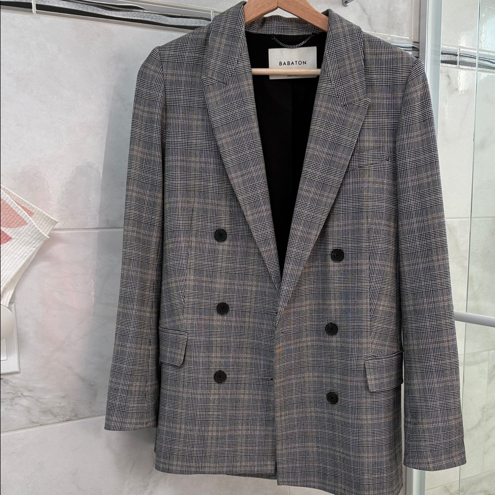 Babaton Gray Plaid Men's Blazer